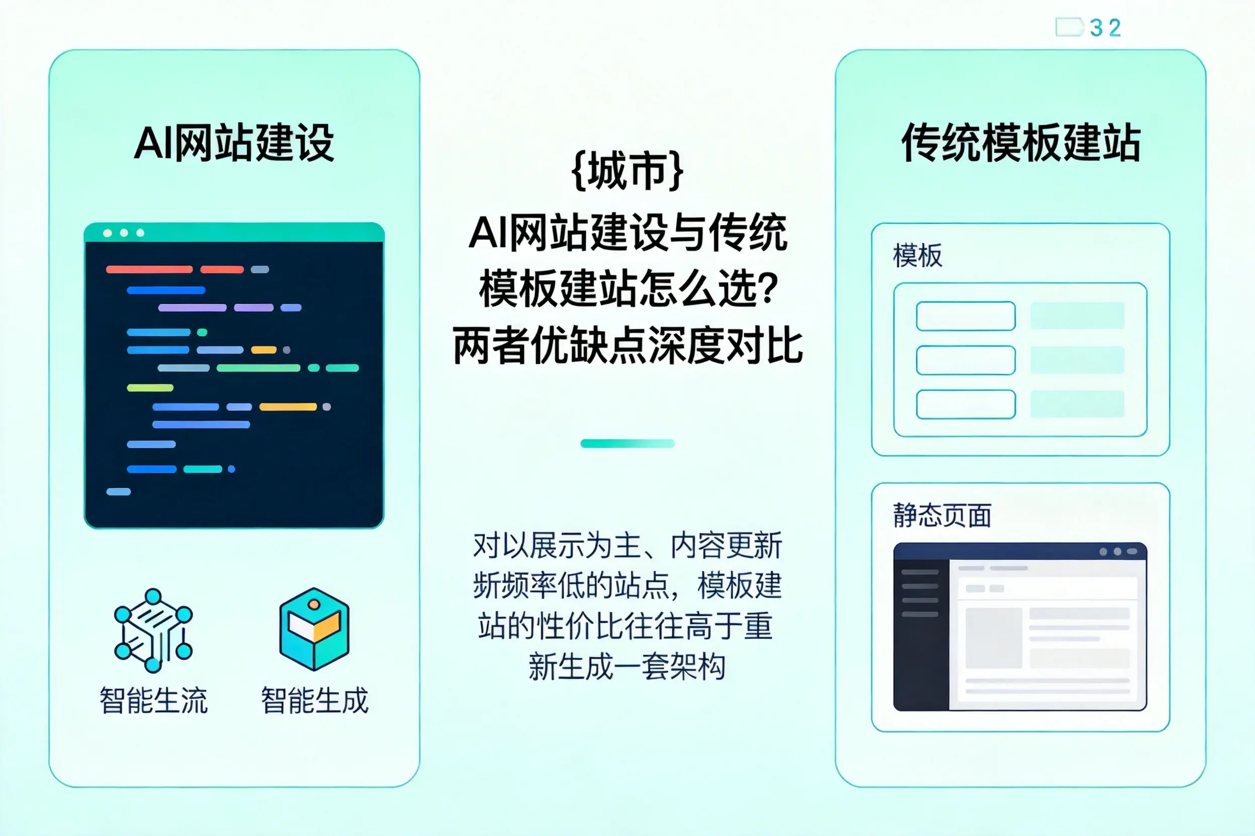 宁德AI网站建设与传统模板建站怎么选？两者优缺点深度对比