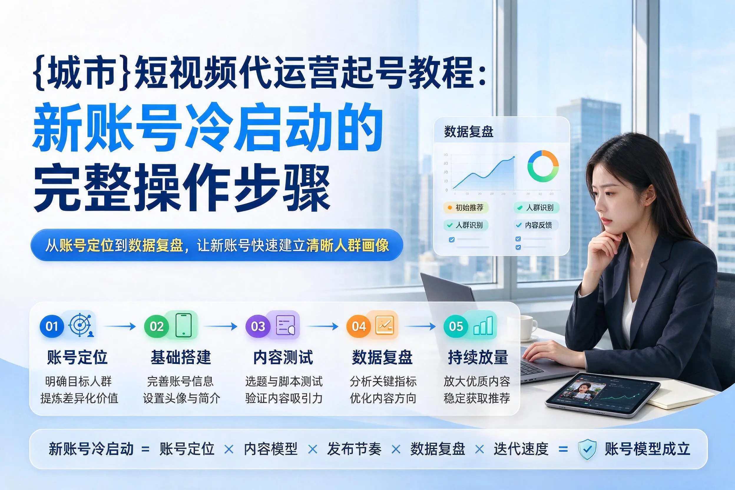 宁德短视频代运营起号教程:新账号冷启动的完整操作步骤