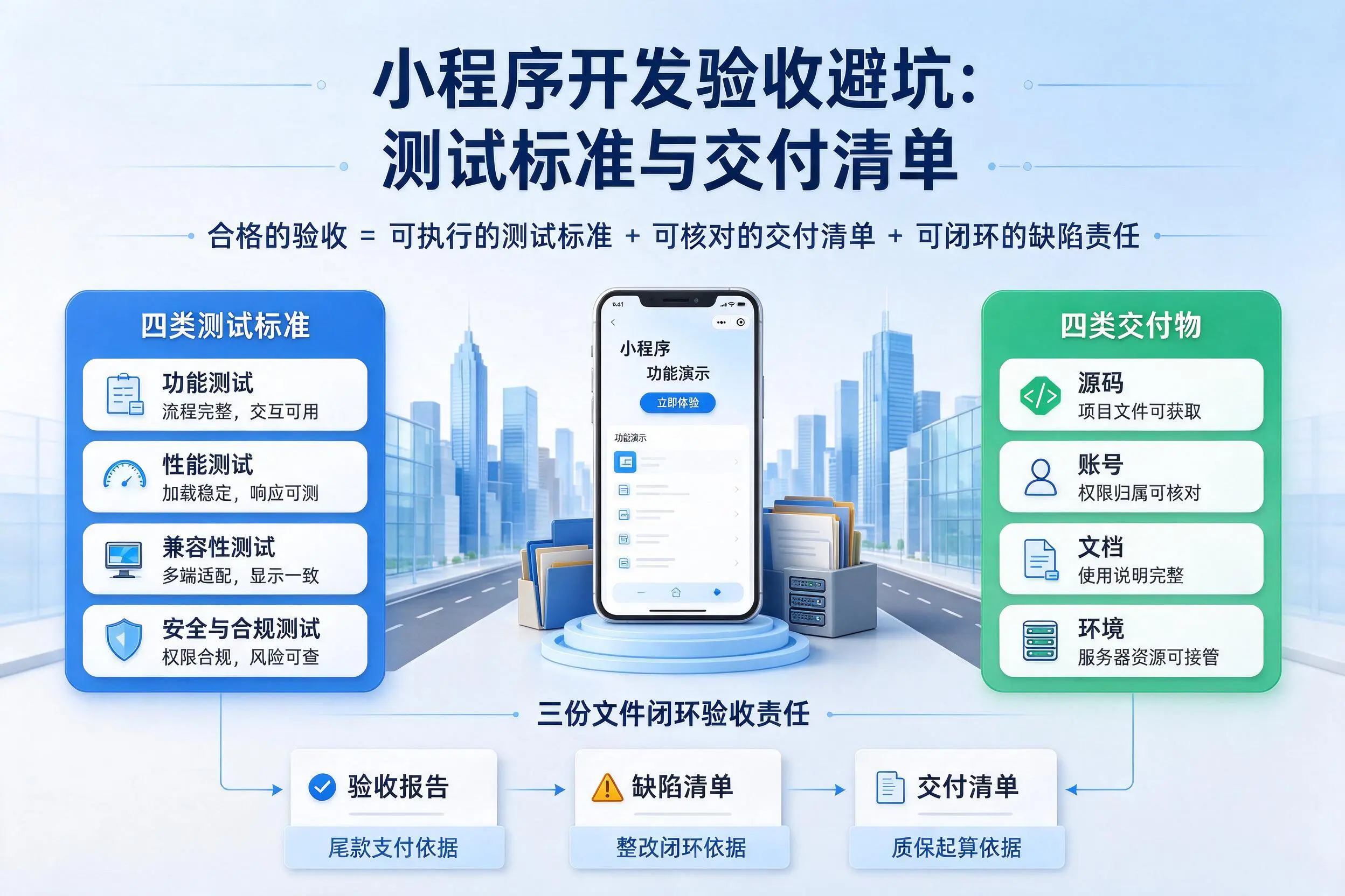 宁德小程序开发验收避坑：测试标准与交付清单
