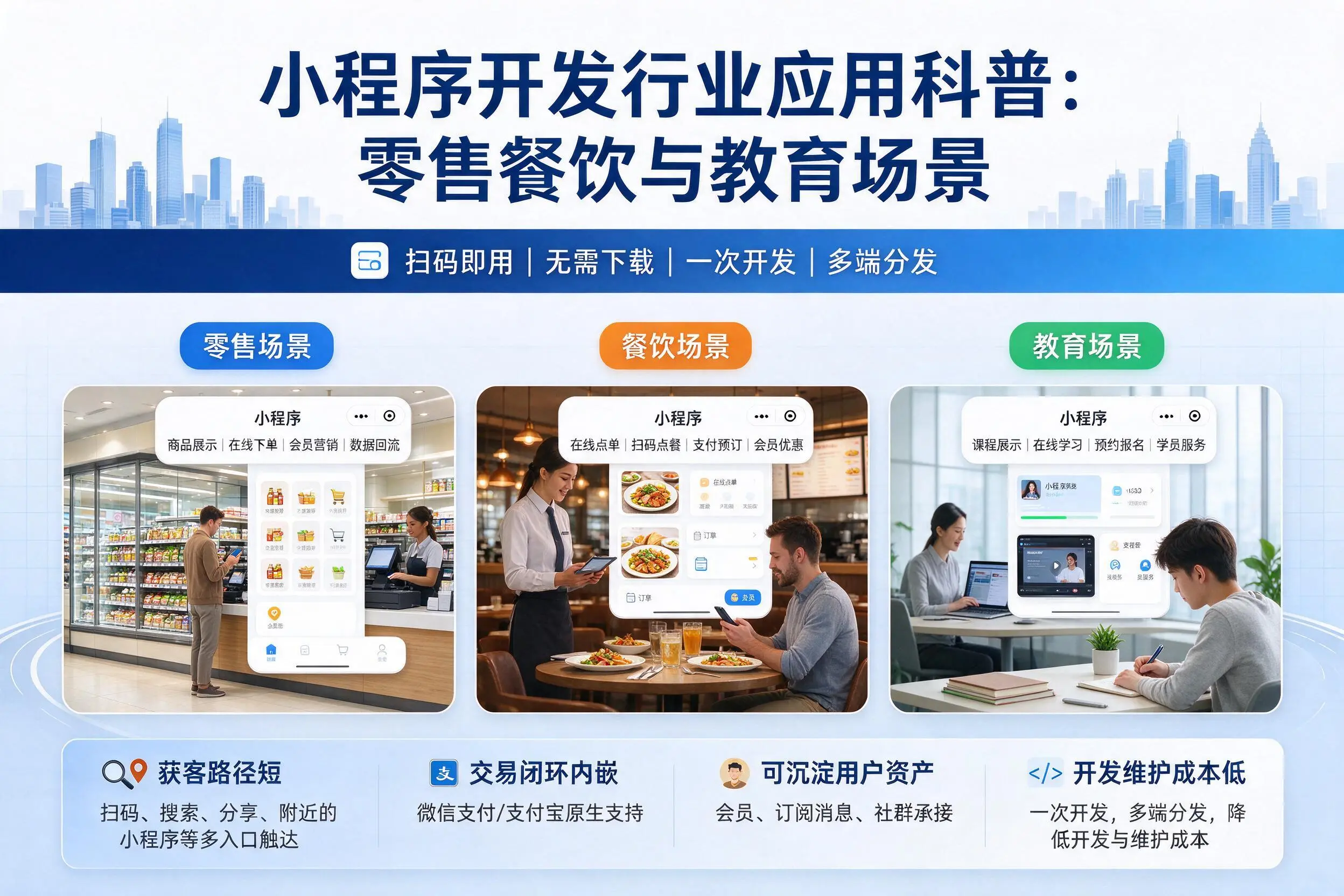 宁德小程序开发行业应用科普：零售餐饮与教育场景