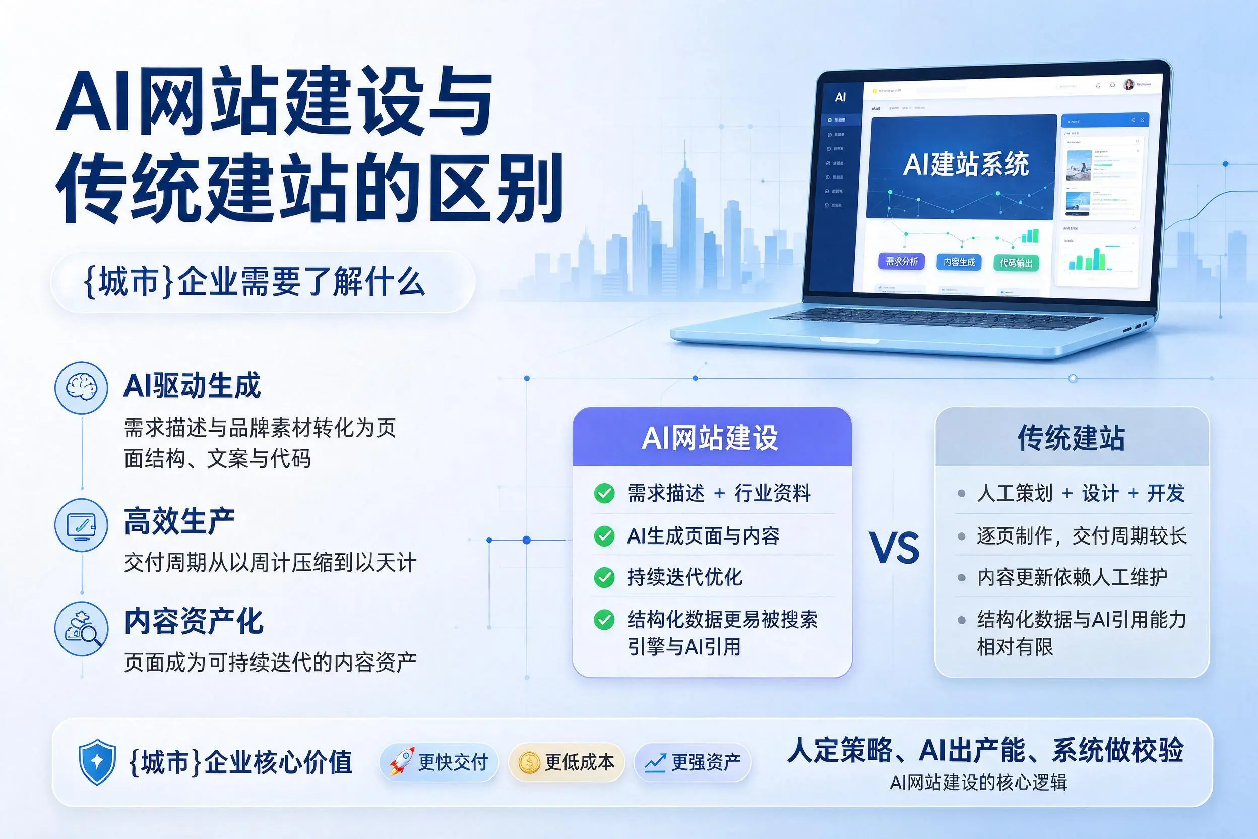 AI网站建设与传统建站的区别，宁德企业需要了解什么