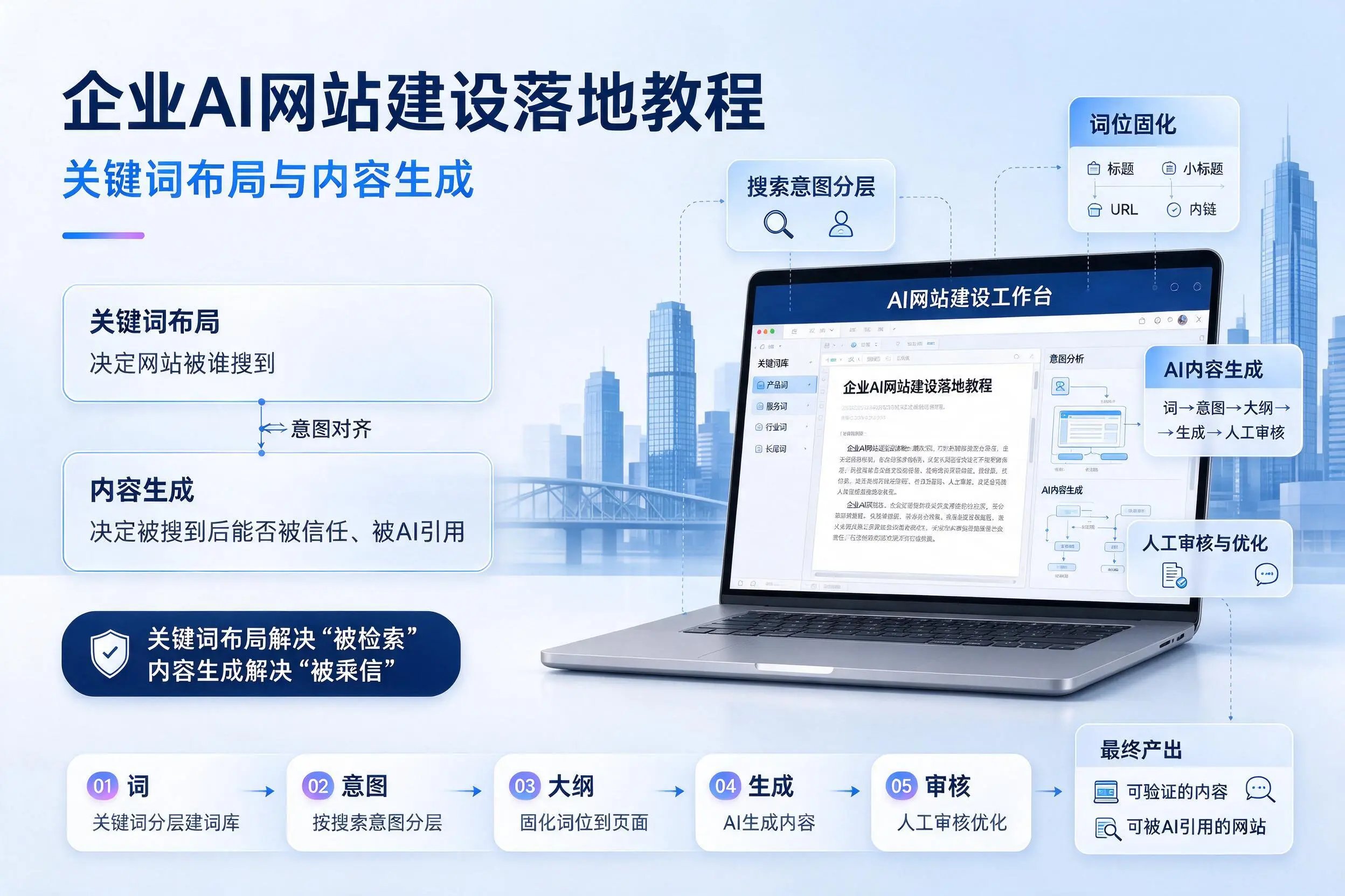 宁德企业AI网站建设落地教程:关键词布局与内容生成