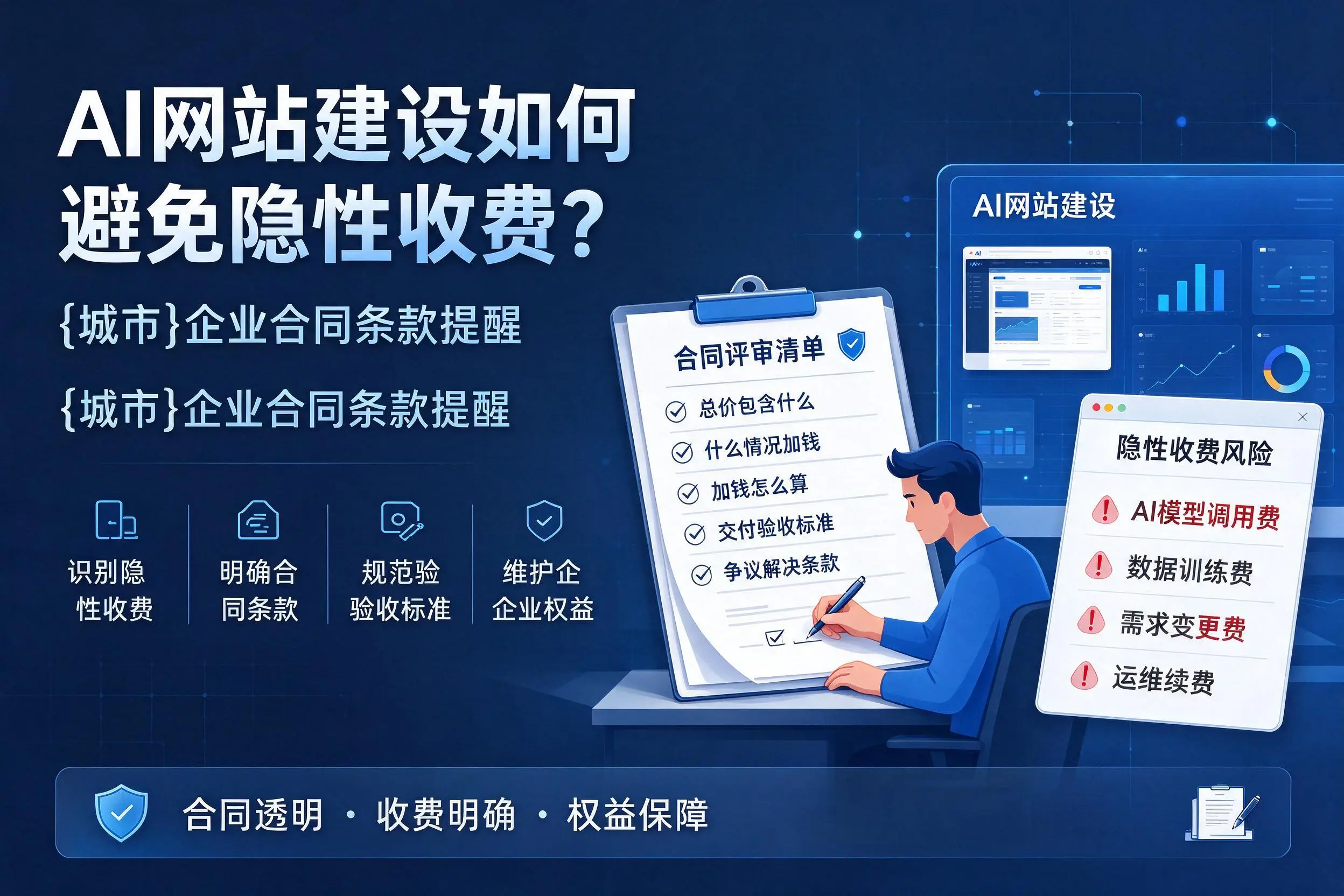 AI网站建设如何避免隐性收费?宁德企业合同条款提醒